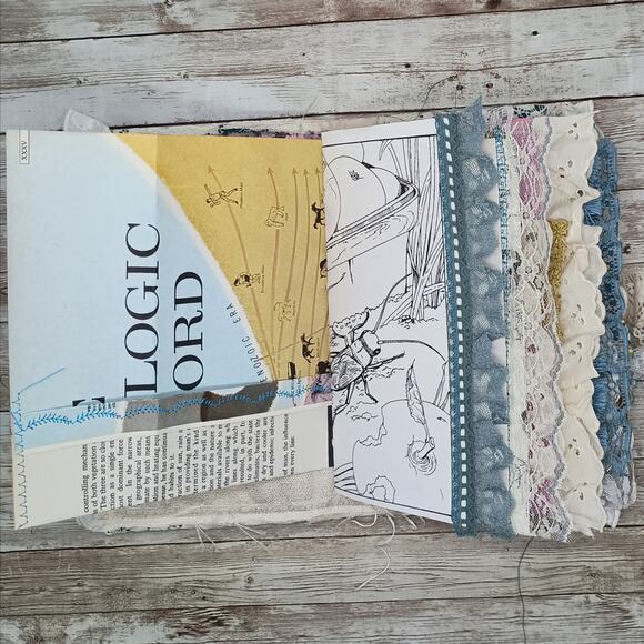 Turquoise Embellished Junk Journal: Flowers, Birds and Butterflies (Love WYD) - Picture 6 of 16